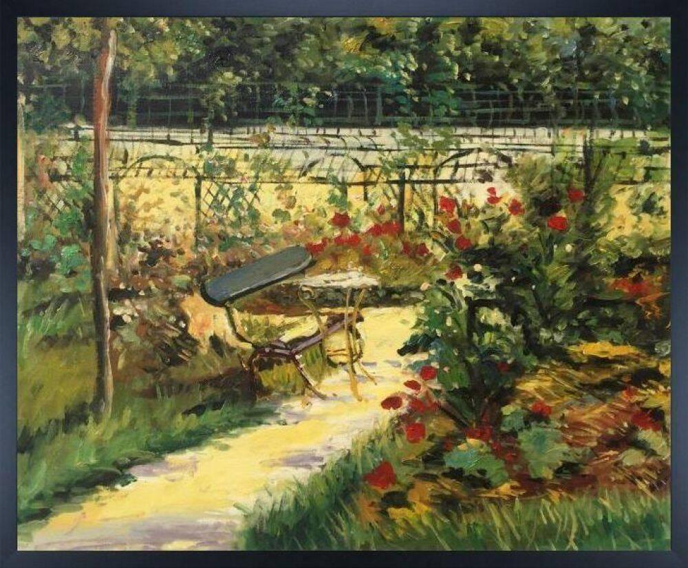 The Bench Pre framed Studio Black Wood Frame 20 X24 